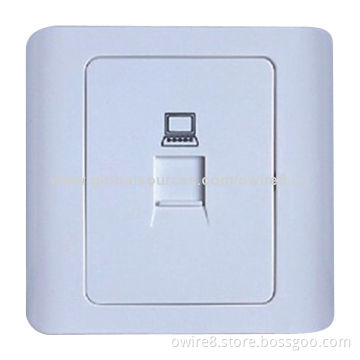 Faceplate with Single Port, White ColorNew